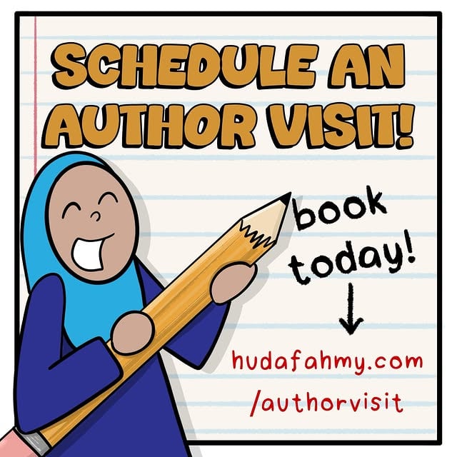 If you’ve ever been interested in scheduling a visit please don’t hesitate to reach out! I love meeting readers of all ages! AND I love meeting the amazing educators and librarians who put my books (and other incredibly important books) in readers hands! by @yesimhotinthis