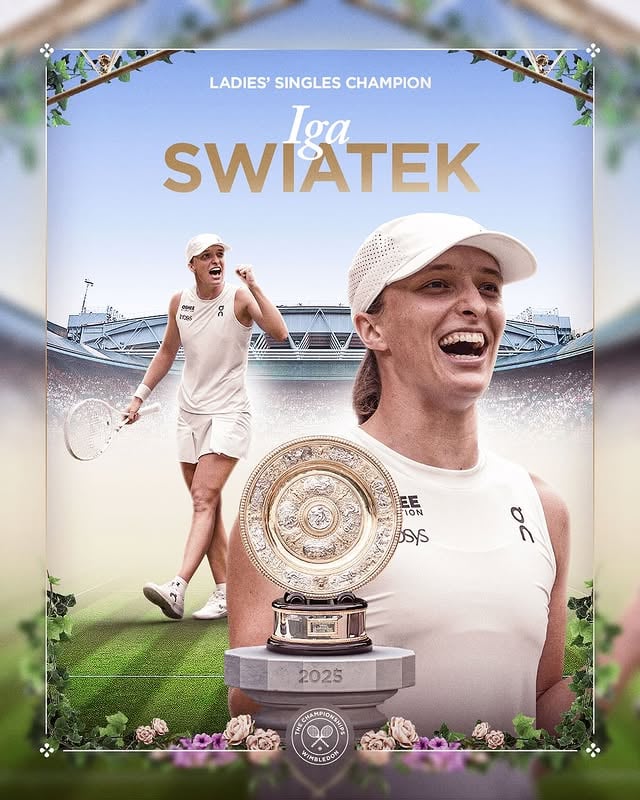 Grass, mastered. Iga Swiatek is Poland’s first Wimbledon singles champion 🇵🇱 #Wimbledon by @wimbledon
