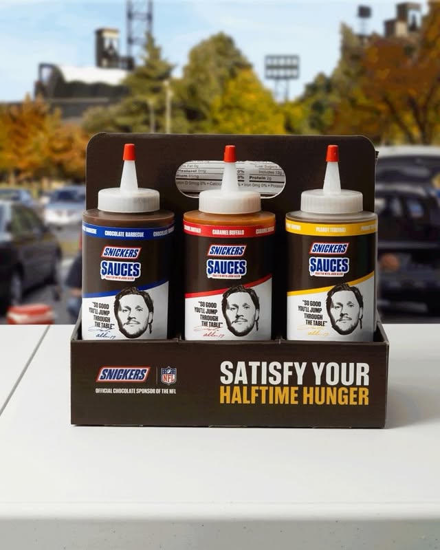 Think @snickers and an MVP can’t make sauce? Have some faith next time. SNICKERS Sauces bring signature satisfaction to gameday… and every day. New drops online every Sunday in September with the purchase of a pack of SNICKERS Minis while supplies last. by @joshallenqb