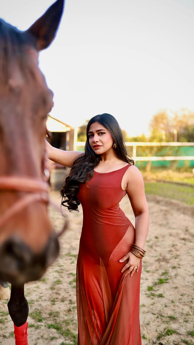 Just casually living my equestrian era. 🐎Dress- @labelankitajain 🎥 - @vjsuraj.jpegg Location- @canterwoods.gurgaon #horses #horsegirlenergy #reelitfeelit #fyp #instareelsindia by @aazthasharma