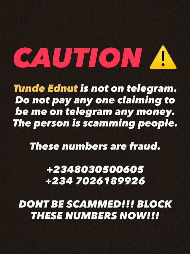 I don’t use 08030500605 anymore. It was hijacked. Be careful. Block the above numbers now.
