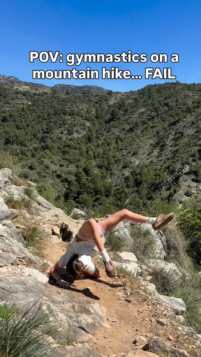 I almost fell down the mountain!!#gymnast #gymnastics #siennafizz # by @siennahopes