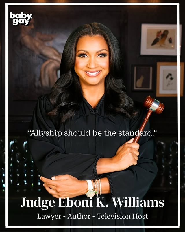 “Young man… you are perfect in the eyes of God.” — Judge WilliamsAfter her recent viral courtroom moment, @ebonikwilliams joins the BabyGay™ Podcast to talk about allyship, justice, and showing up when it matters most.In that case, Judge Williams supported a young queer man whose father tried to sue him after sending him to conversion therapy. Her response sparked national conversation…and reminded many people what allyship can look like in real time.Judge Williams is a lawyer, author, podcaster, and television host of the nationally syndicated court show Equal Justice with Judge Eboni K. Williams.Coming out looks good on you! 🌈📺 Watch on YouTube @babygaytv 🎧 Listen now wherever you get your podcastsFollow Judge Williams: @ebonikwilliamsCourtroom photos from Equal Justice with Judge Eboni K. Williams 🌟 by @ebonikwilliams