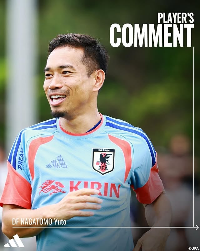 .🔹𝗦𝗔𝗠𝗨𝗥𝗔𝗜 𝗕𝗟𝗨𝗘🔹【2026.5.25 練習後コメント✍️】DF 長友佑都（FC東京🇯🇵）#adidasFootball#最高の景色を #サッカー日本代表