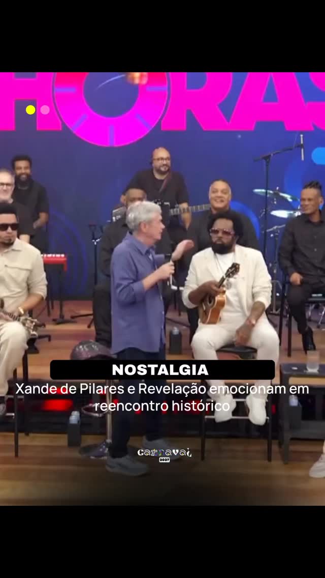 Tem alguém arrepiado aí? 🥹✨Após mais de uma década, @xandedepilares voltou a dividir o palco com o Grupo Revelação, revivendo uma das parcerias mais marcantes da história do samba e do pagode. O reencontro acontece em meio ao anúncio da turnê “Tá Escrito”, projeto que promete celebrar sucessos que atravessaram gerações e embalaram milhões de brasileiros.No palco do @altashoras, onde ocorreu o reencontro, o grupo apresenta sucessos como ‘Tá Escrito’, ‘Clareou’, ‘Grades do Coração’, ‘Samba de Arerê’ e ‘Só Vai de Camarote’.Crédito das imagens: @tvglobo e @altashoras by @carnaval