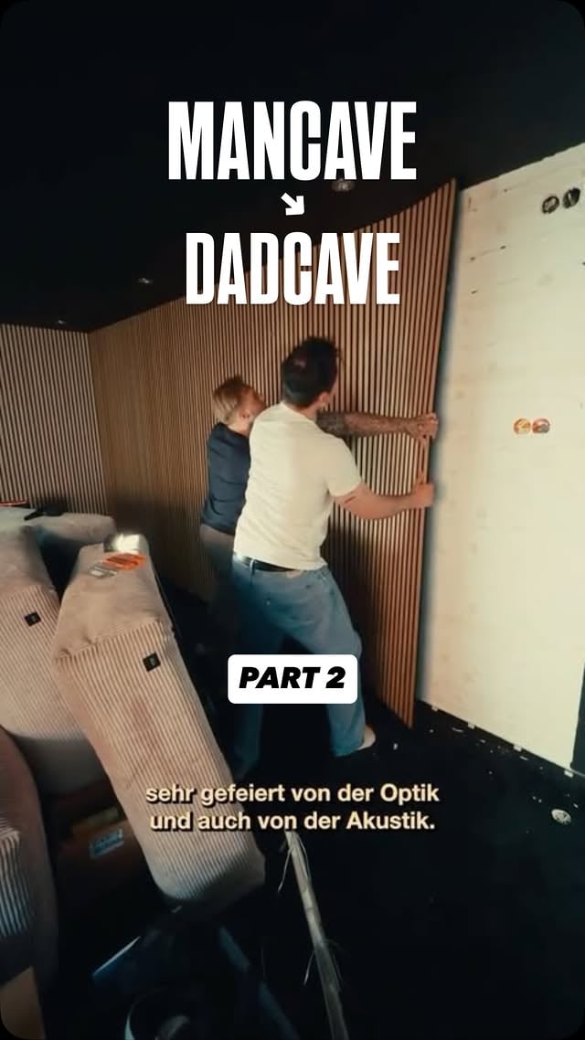 MANCAVE 🔜 DADCAVE - Part 2Aufräumen steht auf dem Plan! Bevor hier nämlich ein absolutes Makeover stattfinden kann, muss erstmal ne fette Ordnung her. Also die Wand leer machen, RGB Lichtleiste ab, Wandpaneele entfernen, saugen etc.Hab echt so viel hier in petto, was hier geplant ist, die Couch, die Technik, die Farben und wie der Prozess hier war bis zur Visualisierung etc 😍 Also - Stay Tuned Freunde 😍🤍 by @timjohnsonx
