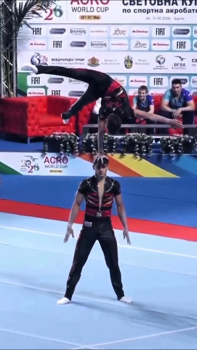 scenes from our Men’s Pair’s gold-medal-winning performance at the Burgas World Cup!Congratulations to Yaroslav & Vsevolod Ossolodkov - they take home the Gold in Burgas for the second year in a row! by @usagym