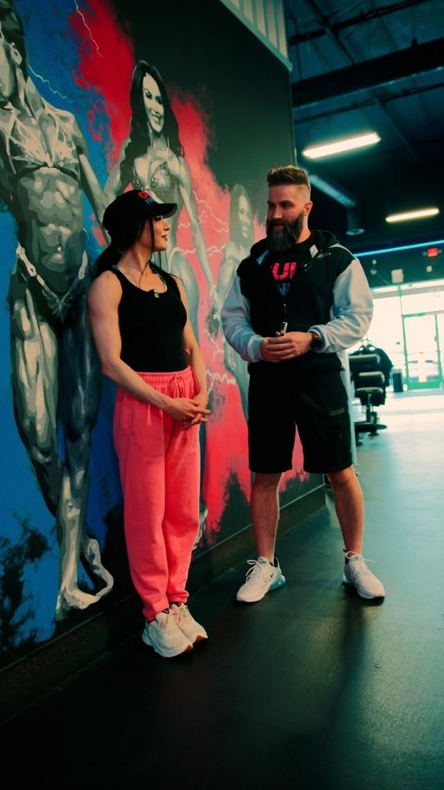 Our Super Star Athlete with 55x IFBB PRO wins and 3x Bikini Olympia titles @ashleykfit signing her mural at @cultfitnesslv 💗🩵⬇️ JOIN THE CULT ⬇️www.CultFitness.com 10624 S Eastern Ave Ste K Henderson, NV 89052 by @ashleykfit