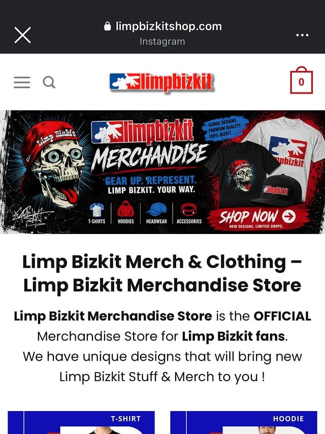 WARNING - this online shop is FAKE AS A MF - if you want FAKE BOOTLEG UNOFFICIAL limp bizkit merch then go right ahead - BUT for those who want the real deal merch you’re in luck - we are launching our FIRST and ONLY online merch shop VERY soon. Stay tuned by @limpbizkit