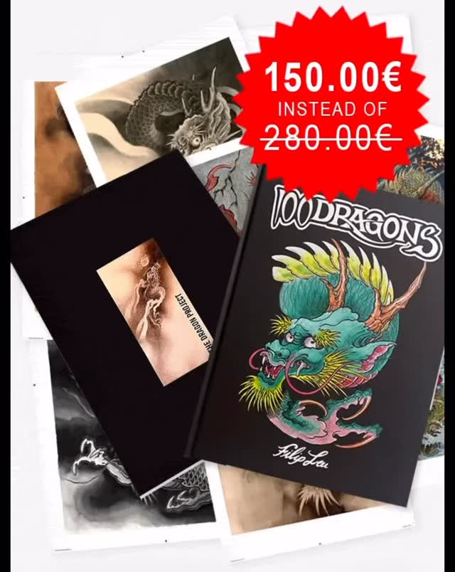 THIS WEEK’S FLASH DEAL: THE DRAGON PACKFor centuries, the dragon has been one of tattooing’s most iconic subjects: a symbol deeply rooted in Asian culture, and later reinterpreted through Western traditions, with the power to transform the body into a dynamic, three-dimensional composition.This week, discover two unmissable publications entirely dedicated to dragons in tattoo design. 100 Dragons by Filip Leu @theleufamilysfamilyiron — One hundred dragon designs by one of tattooing’s greatest masters, featuring detailed outlines and suggested final color compositions.The Dragon Project — A collection of 50 illustrated plates created by international artists including Ichibay, Luke Atkinson @checkerdemontattoos @billcanales @kurtwiscombe @_marode_ and @sailorbit all devoted to one of the most beloved iconographies in tattoo historyDON’T MISS THE CHANCE!WWW.TATTOOLIFESTORE.COM.#tattoolifestore #tattoolifebooks #100dragons #thedragonproject by @tattoolifemagazine