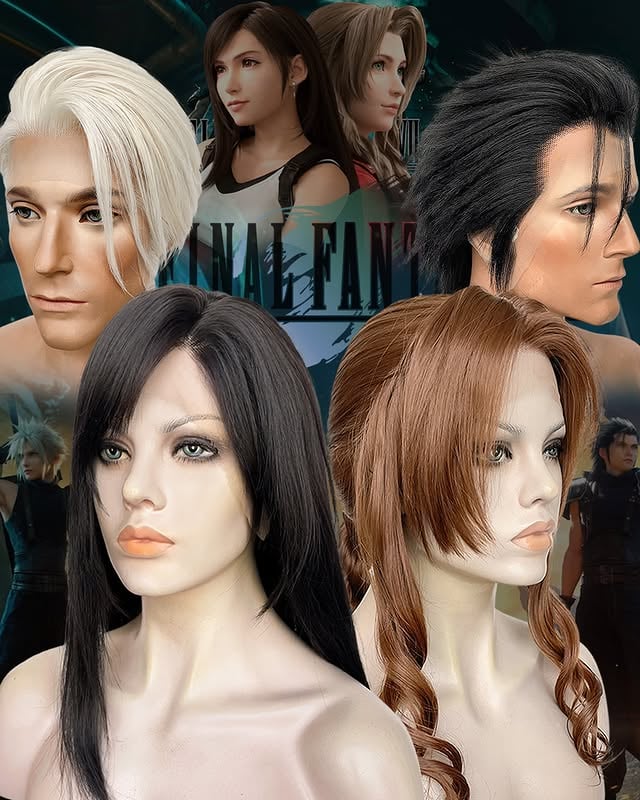 Summon your look. Final Fantasy wigs are ready for battle. ⚔️💫#wigisfashion #wigs #perruque #perücke #peluca #lacefrontwigs #syntheticwigs #cosplaywigs #cosplay #makeup #lacewigs #cosplaygirl #gamecosplay #tifa #tifalockhart #tifacosplay #finalfantasy #finalfantasycosplay #aerithgainsborough #ff7cosplay #aerithcosplay #zackfair #zackfaircosplay #crisiscore #rinoaheartilly #rinoacosplay #ffviii #ff8 #squallleonhar #rufusshinra by @wigisfashion