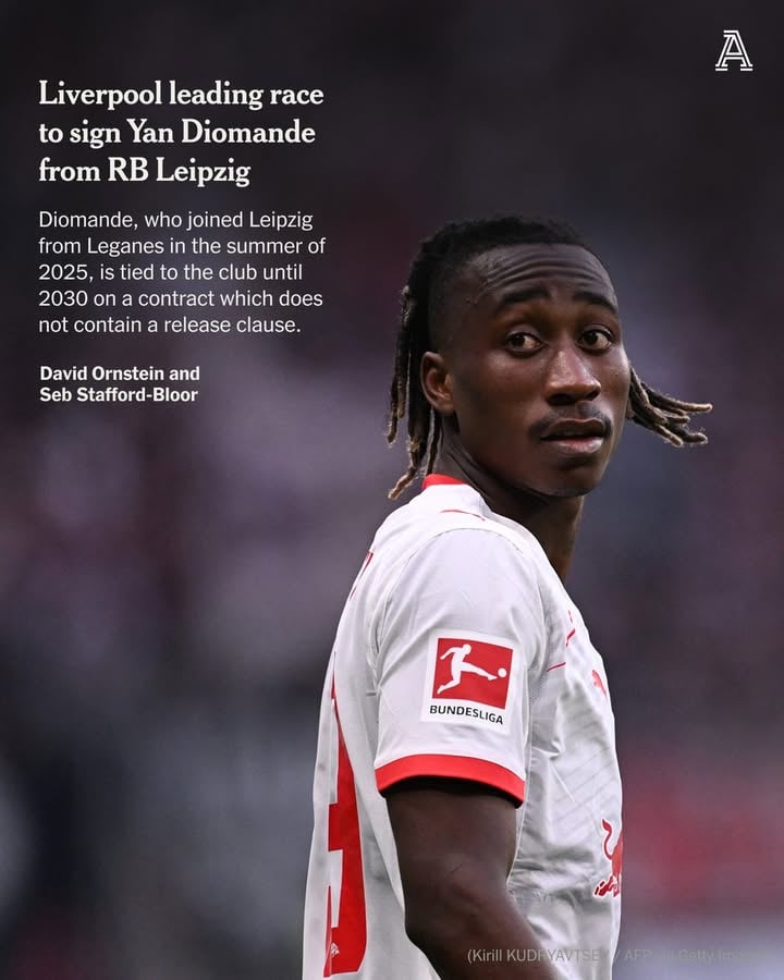 Liverpool have made contact with RB Leipzig as they step up their pursuit of forward Yan Diomande.

The Merseyside club are also in the strongest position with the player over a potential deal at present.

Leipzig have consistently stressed that the 19-year-old is not for sale and that it would take a bid in excess of €130million (£112.4m, $151.2m) to change that stance.

There may be a reluctance at Anfield to reach such numbers, given the £450m outlay last summer and other work required in this window.