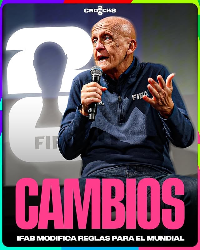 🚨⚽ IFAB CAMBIA REGLAS PARA EL MUNDIAL⏱️ Cuenta regresiva de 5 segundos para saques de banda y saques de meta🟥 Roja para jugadores que se tapen la boca al discutir con un árbitro o rival⚠️ Sanciones para equipos que abandonen el campo en señal de protesta🩺 Salida obligatoria de 1 minuto tras recibir atención médica📺 El VAR podrá intervenir en faltas antes de reanudar una jugada a balón parado🚩 También podrá corregir segundas amarillas y córners mal señalados by @cracks_ig