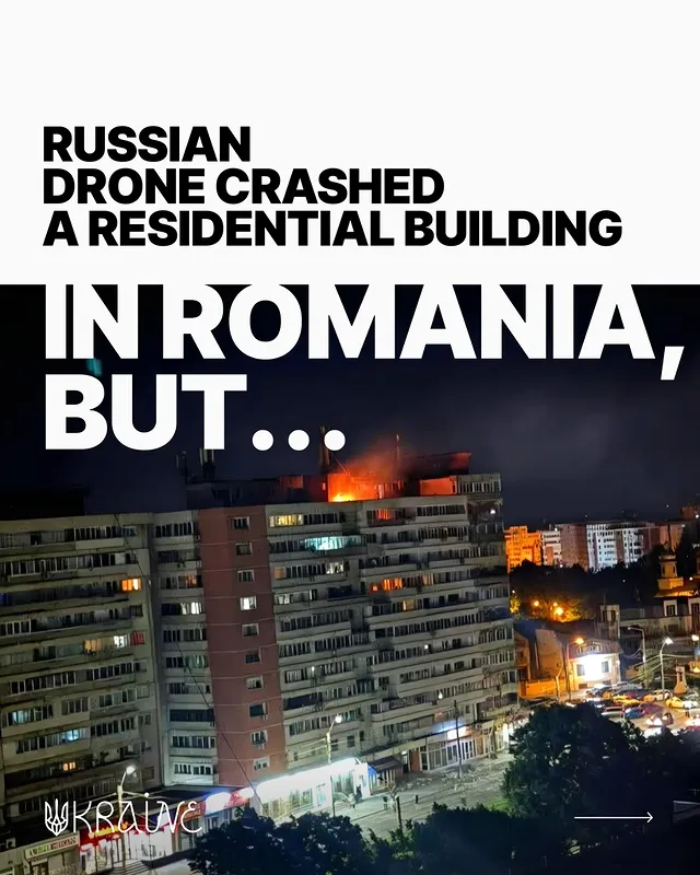 Today Romania confirmed that it was a Russian drone that struck a residential building in a Romanian town of Galati. Thank God, no one was killed..For years, Ukrainians have warned that Russia's war would not stay contained within Ukraine's borders. Every missile, every drone, every act of terror carries risks far beyond our country.The good news is that this threat can be reduced.Ukraine can stop more drones and missiles — if our partners provide sufficient military aid, help strengthen our air defense, and stop indirectly financing Russia's war machine through sanction loopholes.Every intercepted drone is one less threat to a Ukrainian, Romanian, Polish, or other European family.Supporting Ukraine is not charity. It is an investment in Europe's security. Russia's drones do not respect borders. Our collective defense shouldn't either.#SkyShieldNow #makerussiapay by @ukraine