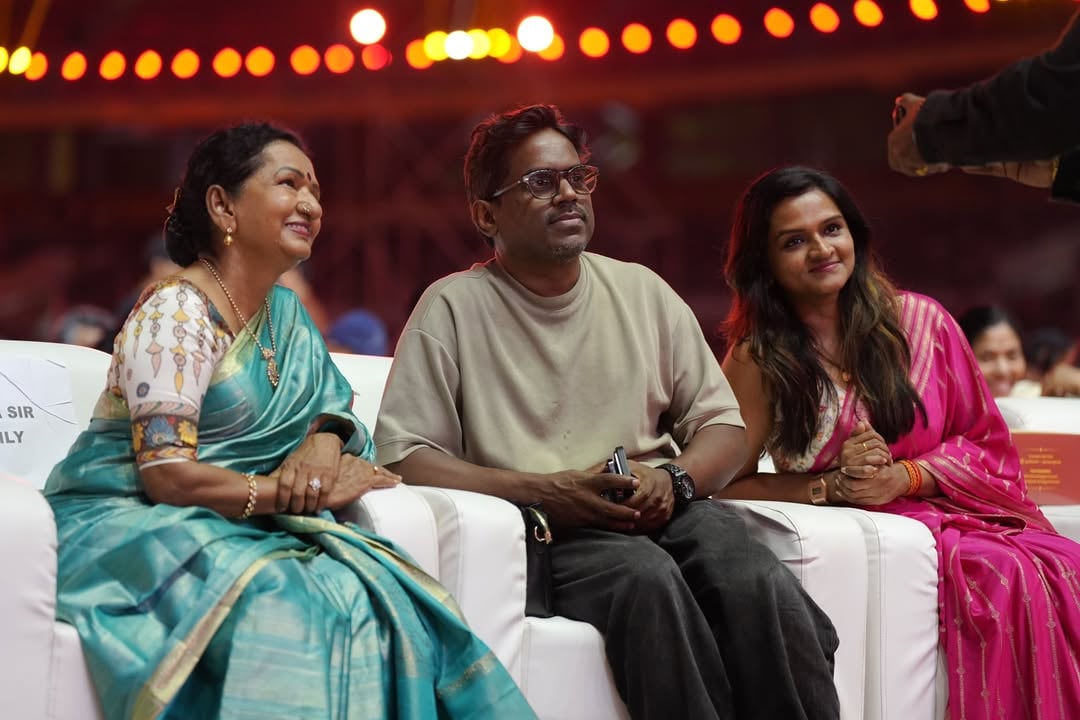 RAJA SIR + U1 SIR - We owe you a lot for what you have given to us. @illayaraja_90 @itsyuvan Always Fan girl,Keerthana Sundar by @aura_makeoverartistry
