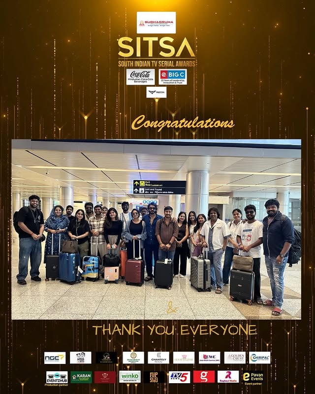 Thanks to each and every artist who came all the way from #tamilnadu 
You made the event truly memorable. Congratulations on your well-deserved award wins!
Thank you all for your love and support. We’ll meet again soon!🫂

#sitsa South Indian TV Serial Awards
Celebrating South Indian Television on one stage!
#fyp #tamil #southindiantvserialawards