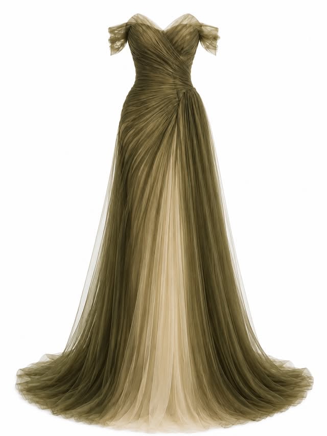 “Botánica oscura” Fall/ Winter 26, Where couture meets the wild garden. Two-tone tulle winds like ivy across the body, echoing the quiet strength of the forest. #FW26 #PFW #couture by @anayacollection