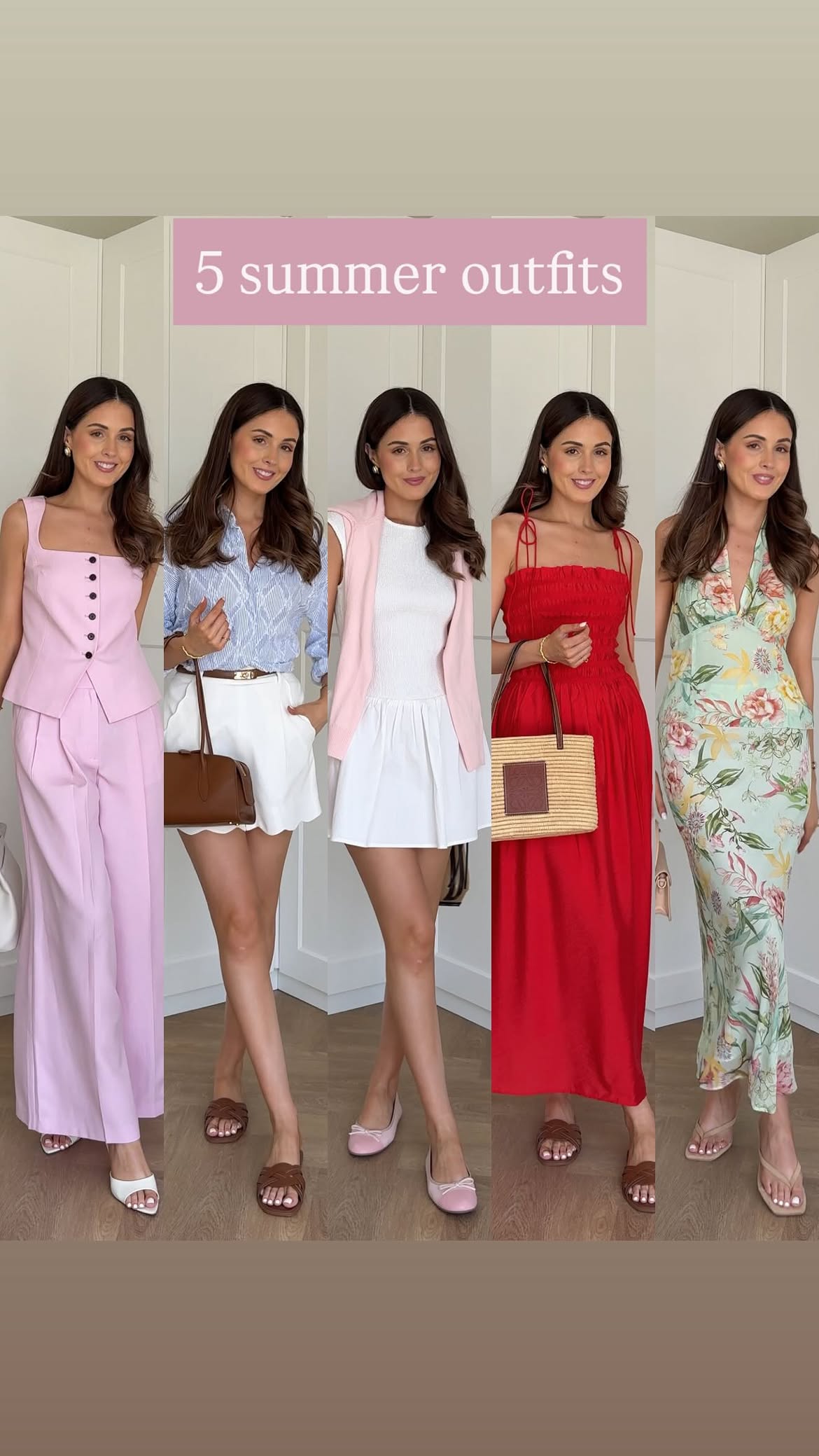 5 summer outfits ☀️ comment SHOP and I’ll DM you the links xhttps://liketk.it/6eTjQ by @jessieblue_