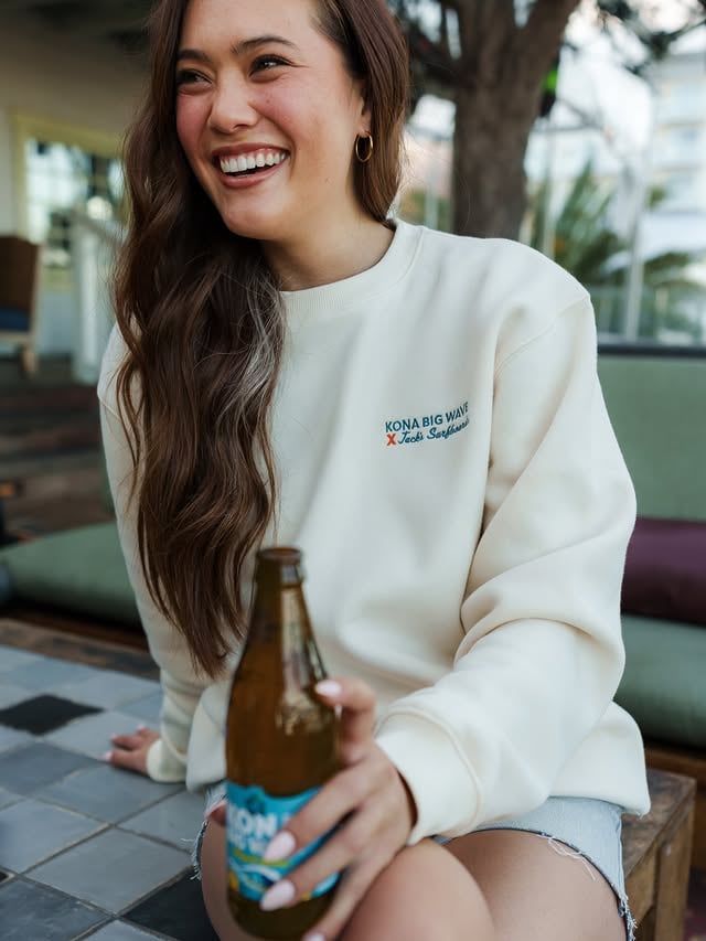 The crewneck you’ll end up wearing all summer long 🌊Shop the Kona Big Wave x Jack’s Surfboards collection now!#jackssurfboards #konabigwave #coastalstyle #summerlayer by @jackssurfboards
