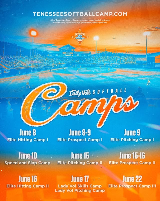 camps are coming up soon! by @vol_softball