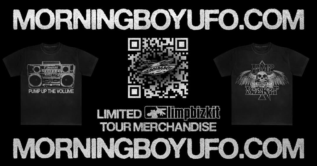the one and ONLY, first ever online limpbizkit merchandise - ALL others are counterfeits - all merchandise is limited edition - random spontaneous drops 🛸 limpbizkit.com morningboyufo.com by @limpbizkit