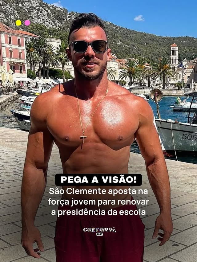 Por um samba cada vez mais forte! 💪🏾 A @saoclementeoficial está de volta à Série Ouro no Carnaval 2027 e, pra fazer bonito, resolveu apostar num novo presidente. O escolhido é @thiaguinho_almeida, um dos mais jovens dirigentes da folia carioca. Ele desfila na escola desde os dez anos e, quando se tornou maior de idade, passou a trabalhar pesado no barracão. 😬 Boa sorte pra ele, né?!📸 Reprodução/Instagram by @carnaval