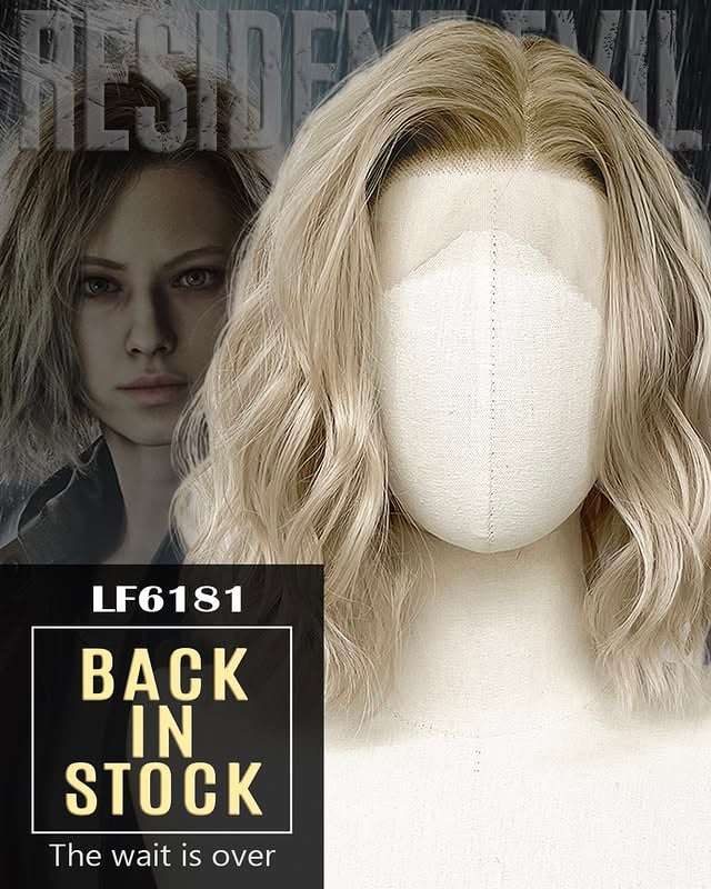 Grace Ashcroft is back. 🔙🎒LF6181 – Ash Blonde wavy lace front. Back in stock — grab yours now🛒#wigisfashion #wigs #perruque #perücke #peluca #lacefrontwigs #syntheticwigs #cosplaywigs #cosplay #makeup #lacewigs #gorgeoushair #hairstyle #haircolor #hairgoals #shortwig #residentevilcosplay #residentevil4 #cosplaygirl #blondehair #residentevil9 #residentevilrequiem #graceashcroftcosplay #re9 #residentevil #blondehair #graceashcroft #instocknow by @wigisfashion