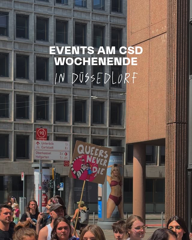Was geht am #CSD Wochenende in #Düsseldorf? 💜Hier kommen unsere Event-Empfehlungen für dich: 👉Mittwoch:🪩 @habibi_night_ 🪩 @glambang_party 👉 Freitag🪩 @gaykingdom_dus 👉 Samstag:✊ CSD Parade ab 13 Uhr 🪩 @yalla_duesseldorf 🪩 @sensation_pink 🪩 CSD Party @schlager_cafe by @rausgegangenduesseldorf