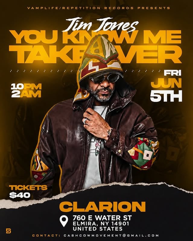 Tomorrow June 5th Elmira NY pull up on me it’s going up by @jimjonescapo