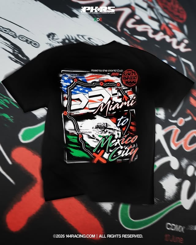 MIAMI. TO. MEXICO. 🇺🇸➡️🇲🇽The party starts NOW. @gumball3000 @dave_dde and @damonfryer are officially kicking off Gumball 3000, and this limited edition collaboration tee is the official 2026 piece to commemorate the journey from Miami to Mexico.If you’ve been waiting, this is your last call.There are only a handful left, and once they’re gone, they’re gone forever. No restocks. No second chance. No “I should’ve grabbed one.”This shirt was made for this moment. The start line. The chaos. The miles. The memories. The Gumball experience.We’re not exaggerating when we say they’re almost sold out already.Head to DDEMerchGarage.com and secure yours before the rally leaves without you. by @dave_dde
