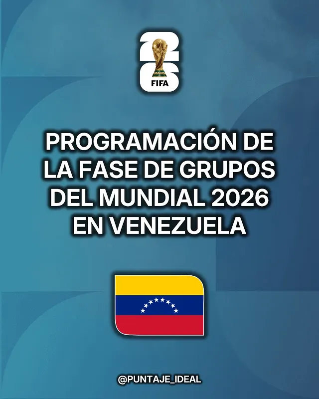 ¡LA TV DEL MUNDIAL 2026 EN VENEZUELA!

⚽ Programación de los partidos de la fase de grupos del MUNDIAL 2026 en VENEZUELA 🇻🇪

📌 Detalle por canal en fase de grupos:
📺 Todos los partidos por @dsports
📺 24 partidos por @televentv (40 en todo el Mundial)
📺 22 partidos por @disneyplusla (30 en todo el Mundial)