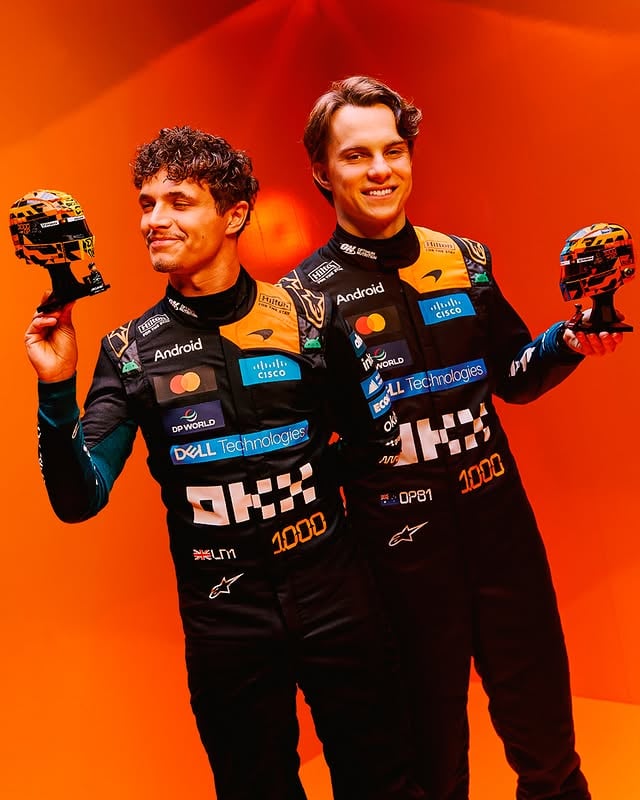 1,000 GPs calls for something special. Unveiling our latest unique LEGO® builds, co-designed with @oscarpiastri and @lando 🧡 Available now 🏁
 
#NeverStopRacing
#NeverStopBuilding