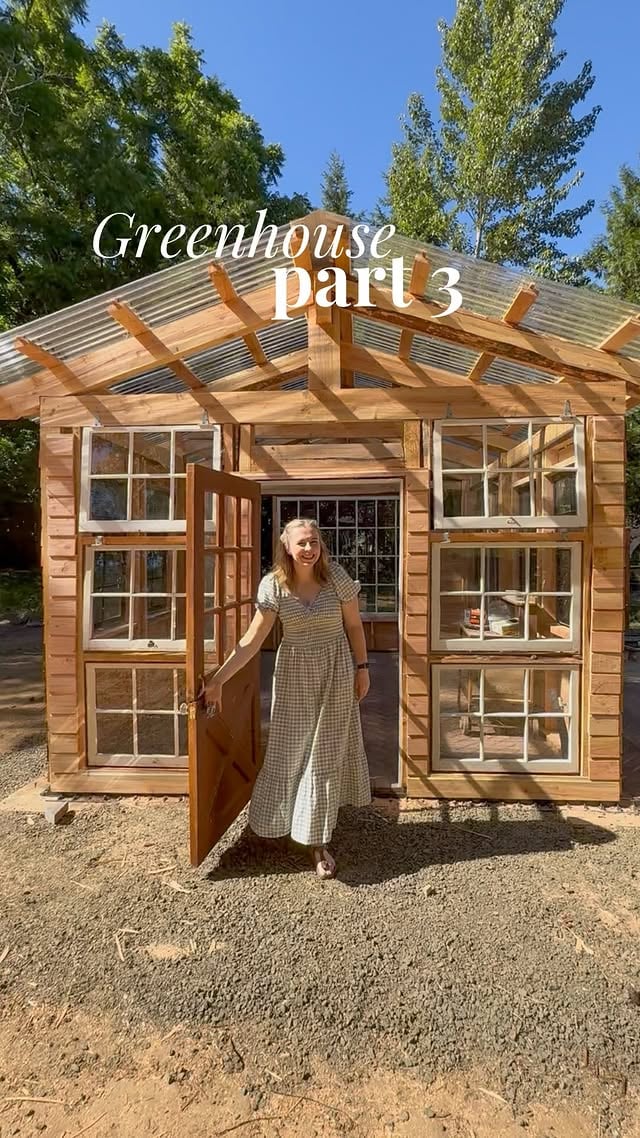 It’s so dreamy 🤩

Next we will be finishing the trim and painting it white! 

#greenhouse #diy #cottagegarden #garden #glasshouse