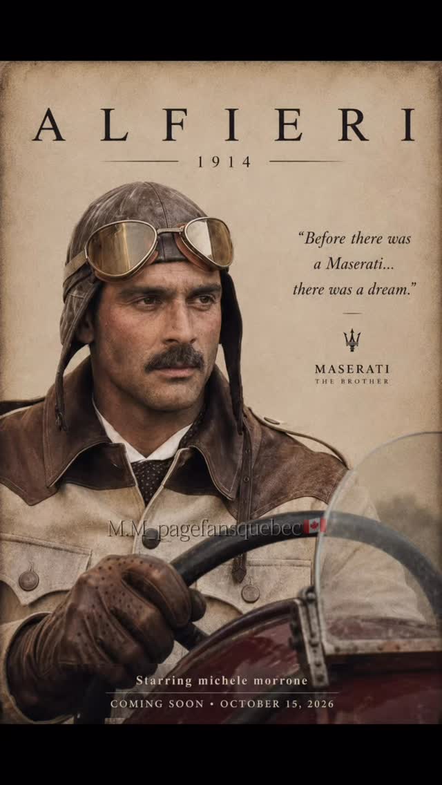 Before there was a Maserati, there was a dream.A dream built with passion, courage, and determination.Michele Morrone as Alfieri Maserati.The man who helped create a legend that would change the world of motorsport forever.COMING SOON • OCTOBER 15, 2026#MaseratiTheBrothers #MicheleMorrone #AlfieriMaserati #ComingSoon #October2026 by @michelemorrone_eternally