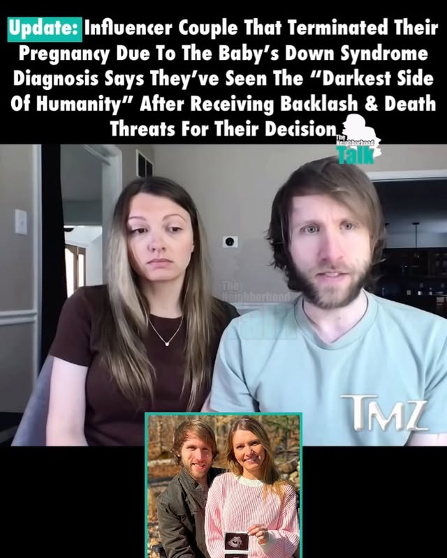TNHT Staff: @fashionswarrior
_____
Neighbors, get into it! YouTuber Jesse Ridgway and his wife Ashley say they’ve now seen the “darkest side of humanity” after publicly sharing their decision to terminate a pregnancy due to the fetus being diagnosed with Down syndrome. 
_____
We previously shared the story where Jesse explained why they chose to end the pregnancy. He said they had been hopeful after the diagnosis, believing that “If they’re [the child] a little slow intellectually, then we’ll make it work. I signed on to be a parent, come what may...but I just didn’t fully understand what Down syndrome entailed.”
_____
He even posted a message directly to his fans with autism and Down syndrome: “You matter a lot and we’re glad you’re here.” But he also stated that “Down Syndrome isn’t a ‘blessing,’ it is objectively sh**ty from a health perspective —- I didn’t realize just how rough it is for the child, let alone the family...more often than not, they would be fully dependent on others for the rest of their life.”
_____
That all didn’t go over well obviously, as Jesse says they’ve now endured a lot of judgement and he sleeps with his gun next to him.

🎥: @tmz_tv