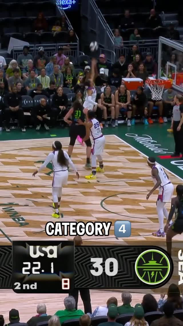 FLAU’JAE FEELING IT 🗣️Flau’jae Johnson hits the clutch triple to bring the @seattlestorm within three, 36-33, heading into the half.PHX-SEA | USA Network | 2026 WNBA Commissioner’s Cup presented by @coinbase by @usanetwork