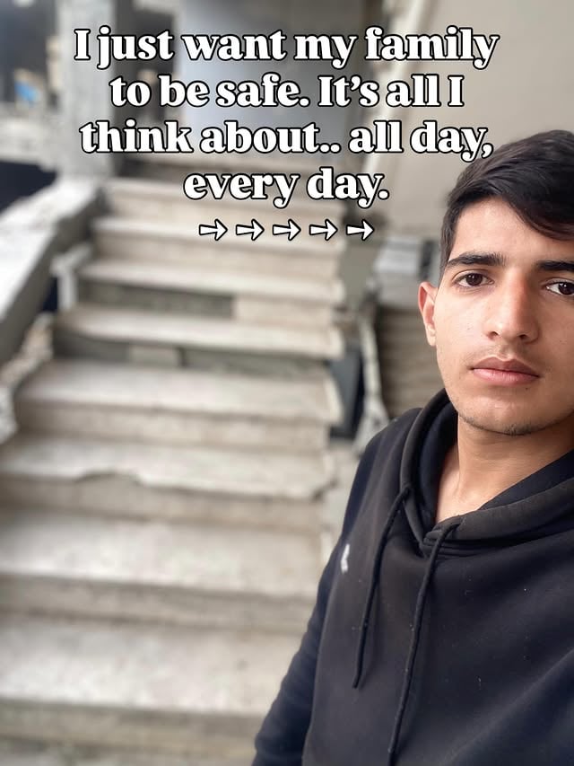 My family’s safety consumes my thoughts. The 💣 💣 keep dropping. The starvation continues. The home I found for us isn’t safe. Every day I can’t solve our problems I feel like I’m failing them. #pov #family by @sarahofmagdalene