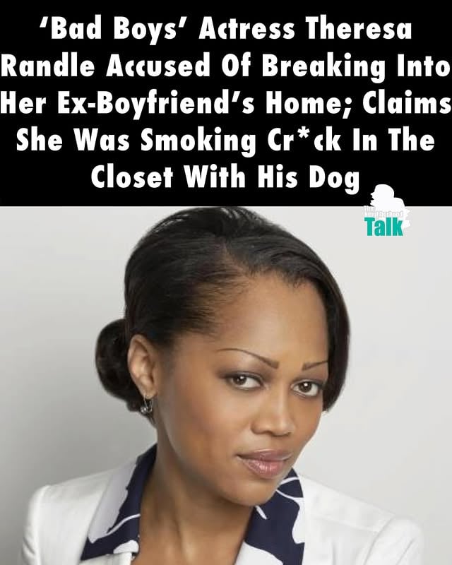 TNHT Staff: @staxxssss_malone
——————
Oh wow, neighbors have y’all heard about this? Actress Theresa Randle, best known for her roles in the ‘Bad Boys’ franchise, is facing new legal troubles after her former boyfriend obtained a temporary restraining order against her, alleging a series of disturbing incidents. 
—————————
According to court documents obtained by TMZ, Dario Pallini claims Randle has been harassing him since the pair ended their relationship in 2024. The most recent incident allegedly occurred on June 1st, when Pallini returned home and discovered the actress inside his residence. In the filing, Pallini alleges he found Randle “sitting in my closet with my dog” while smoking crack cocaine. He claims she appeared shocked by his arrival and told him she believed he was in jail.
—————————
Pallini further alleges that when he demanded she leave the property, Randle became agitated and began making incoherent statements. The situation reportedly escalated when she allegedly threw a can of vegetables that struck him in the head after he threatened to call police. Officers were eventually called to the scene, and Pallini says Randle was removed from the property.
—————————
The restraining-order request also details an earlier incident on May 18th. According to Pallini, he woke up to find Randle inside his apartment and believed she was under the influence of drugs because she immediately began cleaning his home while insisting he owed her money. Pallini alleges the encounter turned violent when Randle threatened to shoot him before swinging a metal pole from his medical bed and striking him in the shoulder. He claims the incident led to her arrest.
—————————
Nonetheless, a judge has granted Pallini a temporary restraining order, and a hearing is scheduled for June 23rd. In his filing, Pallini stated that Randle “is addicted to drugs and needs help,” though that claim has not been independently verified. Thoughts?