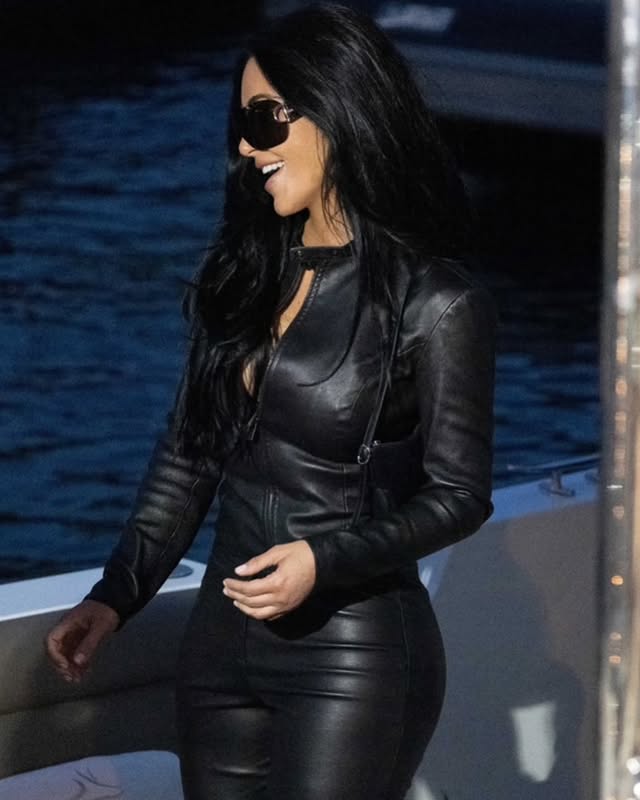 Kim Kardashian channels Victoria Beckham inspired WAG style as she arrives in Monaco with Khloé 📸@backgrid_usa