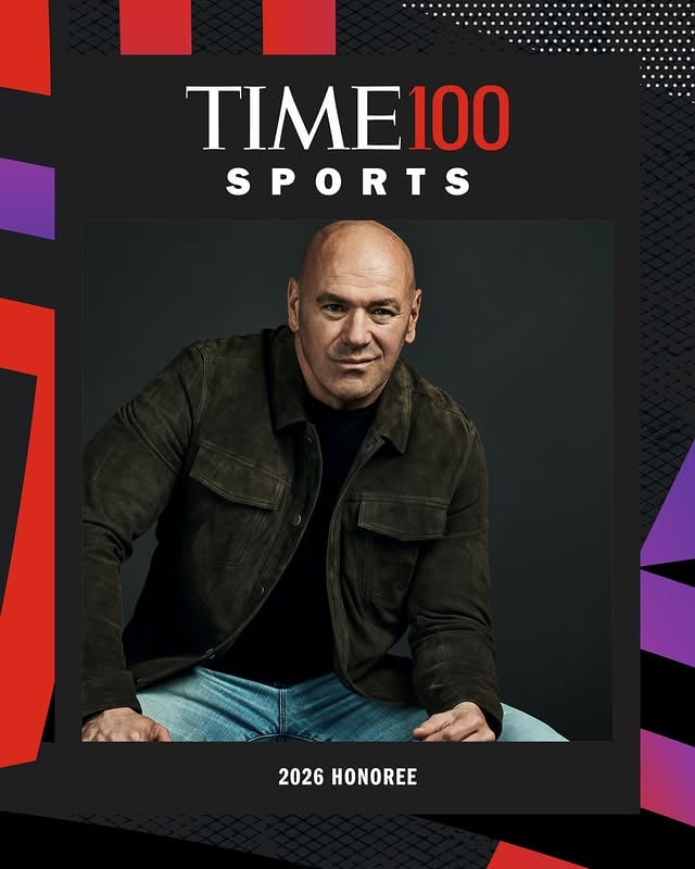 The Boss, @DanaWhite has been named to the inaugural 2026 #TIME100Sports List, recognizing 100 of the most influential figures shaping the global sports landscape. @Time