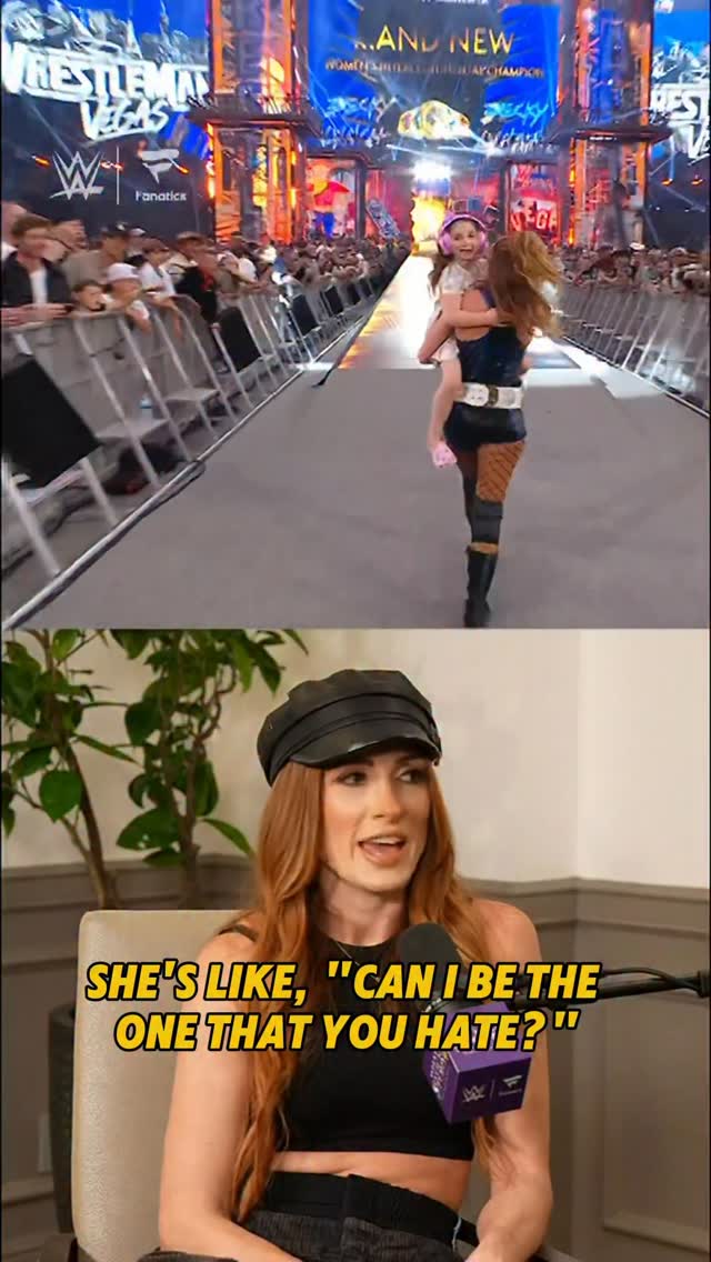 Oh the betrayal! 🤣🤣🤣 hear more adorable Roux stories and about the possibility of @beckylynchwwe having more kids on the latest #whatsyourstory

@wwe @fanatics @elyseashleigh
