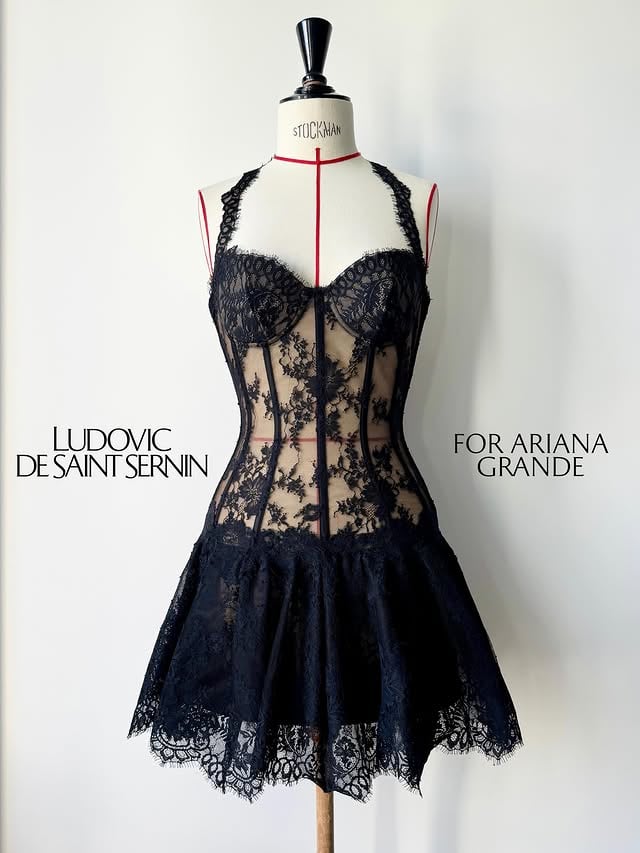 A closer look at the Custom Ludovic de Saint Sernin Dress for @arianagrande made by hand in our Paris Atelier with delicate black lace, adorned with our signature eyelets and lacing at the back, worn Saturday night for the Opening Act of the « Eternal Sunshine Tour" in Oakland, California. 

Creating this piece with @luxurylaw for Ari’s big return to stage after seven years was a dream come true for my little gay heart, will never forget this moment! Can’t wait to go and see it with my own eyes! 

#arianagrande #ludovicdesaintsernin #custom #eternalsunshine #tour ♡