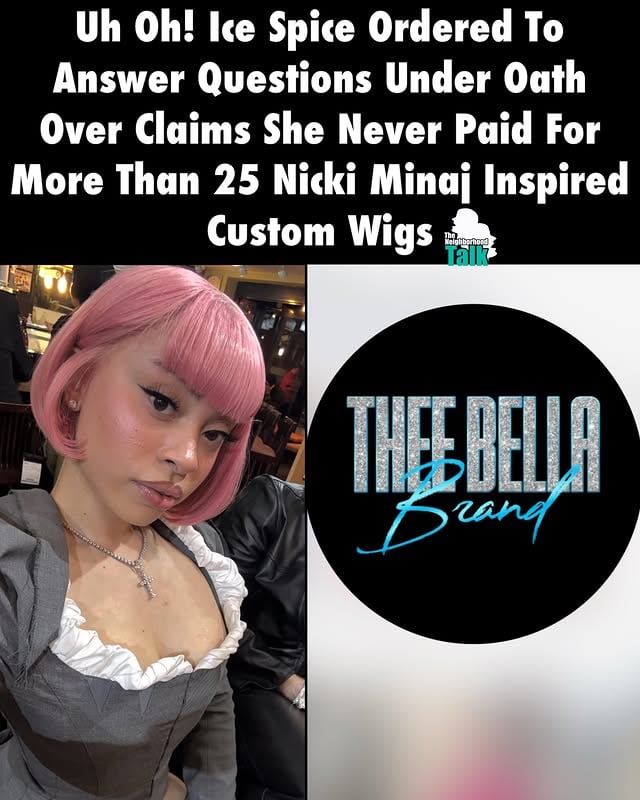 TNHT Staff: @YesThatsDee____________Neighbors, Ice Spice’s ongoing legal battle with a wig company is heating up.____________According to newly filed court documents, the rapper is scheduled to sit for a deposition in September as part of an ongoing lawsuit brought by Thee Bella Brand LLC. A deposition is a formal legal proceeding where a person answers questions under oath before a case goes to trial.____________The lawsuit stems from allegations that Ice Spice and her team failed to pay for more than 25 custom wigs that were reportedly created for the rapper. The company previously claimed the wigs were valued at roughly $20,000 and alleged that several of the styles were inspired by iconic Nicki Minaj looks.____________The dispute first gained attention after Thee Bella Brand owner Gia publicly accused Ice Spice’s team of repeatedly changing payment dates before allegedly canceling a large wig order at the last minute. Gia also claimed she spent countless hours creating the units and later accused the rapper’s team of refusing to pay an agreed-upon service fee.____________In the lawsuit, Thee Bella Brand is reportedly seeking more than $400,000 in damages, alleging the situation caused lost business opportunities and harmed the company’s reputation. Ice Spice has denied the allegations, and the case has continued to make its way through the court system.
