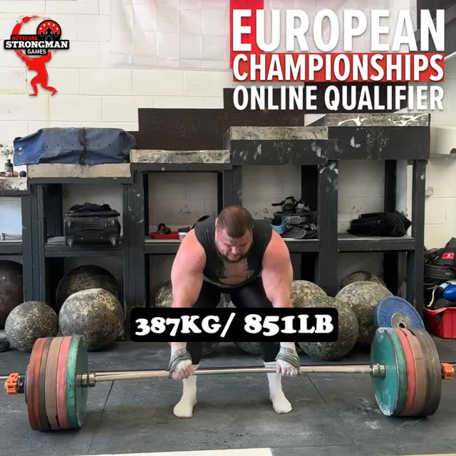 Huge 387kgx3 deadlift from @bigtp123 is the heaviest we've seen so far for the online qualifiers, can anyone top this?Comment QUALIFY and we'll send you all the rules and info by @officialstrongman_