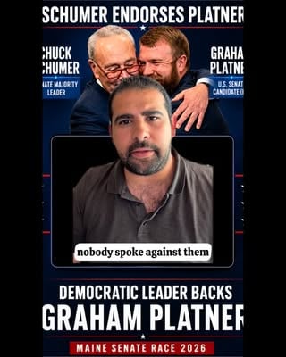 @eitanthegoalie I love you bro, but it isn’t the uber left that is tolerating Graham Platner. To everyone else this is a convo not an attack on Eitan, so don’t turn this comment section into an attack. Getting back to the programming, @senschumer endorsed this Neo Yazi.  Unless you are grouping Schumer in with the uber left, then it’s time to confront the Dem party as a whole. No, I’m not asking you to abandon ship. But to be vocal, even against “moderates” who seem to be appeasing these uber left folk, it’s time to stand up to our own party.