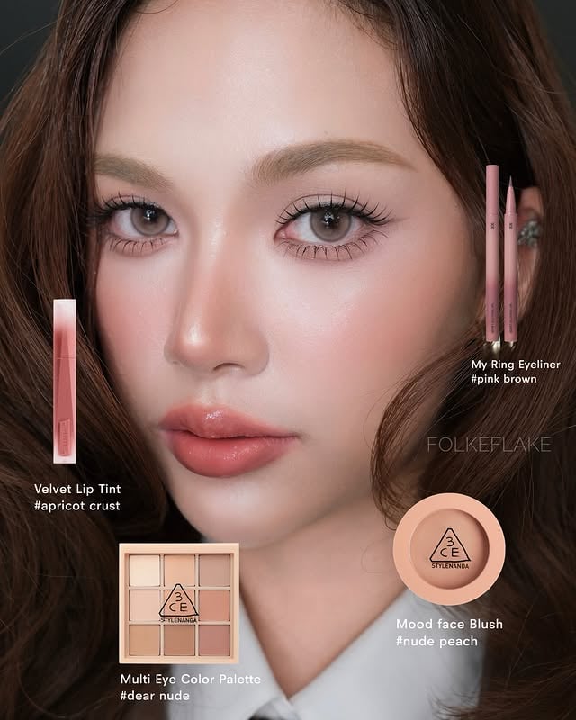ลุค Chocolate mousse 🍫🍩🍪🤎 น่ารักมากกก @3cethailand_official Make up @folkeflake Hair @folkeflake_hairstylist สอบถามจองคิว แอดLINE @folkeflake (มีแอด)โทร 0994215592#ช่างแต่งหน้า #แต่งหน้าเจ้าสาว #folkeflakemakeup by @folkeflake