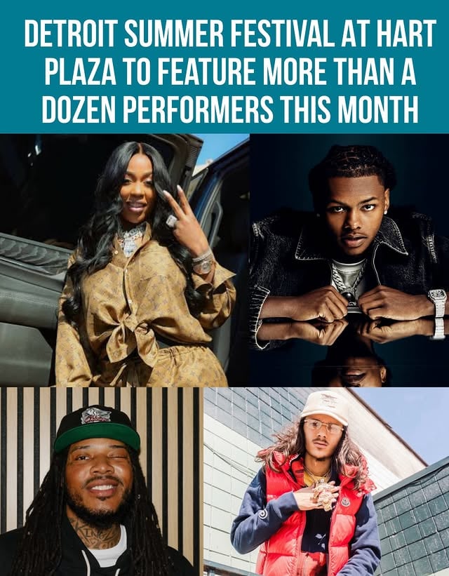 Detroit Summer 313 is bringing a full day of music, culture, food, and community to Hart Plaza on June 19, 2026 for the Hart of Detroit Summer Festival. The day kicks off at 12 p.m. with the 313 Praise Day Party, featuring Kierra Sheard, Shana Wilson-Williams, Shorty Da Prince, Charity, and Gospel Karaoke hosted by Tee Two Times.At 5 p.m., the energy shifts to the stage with performances from Fetty Wap, Kash Doll, BabyTron, Boldy James, Bruiser Wolf, OMB Peezy, Damedot, and more.The festival will also feature Detroit food, local vendors through the Mitten Makers Market presented by Chris Sain, live murals, and a civic engagement camp presented by the Black Male Initiative. For tickets, visit @detroitsummer313 Noo for link to the website. by @metrodetroitnews