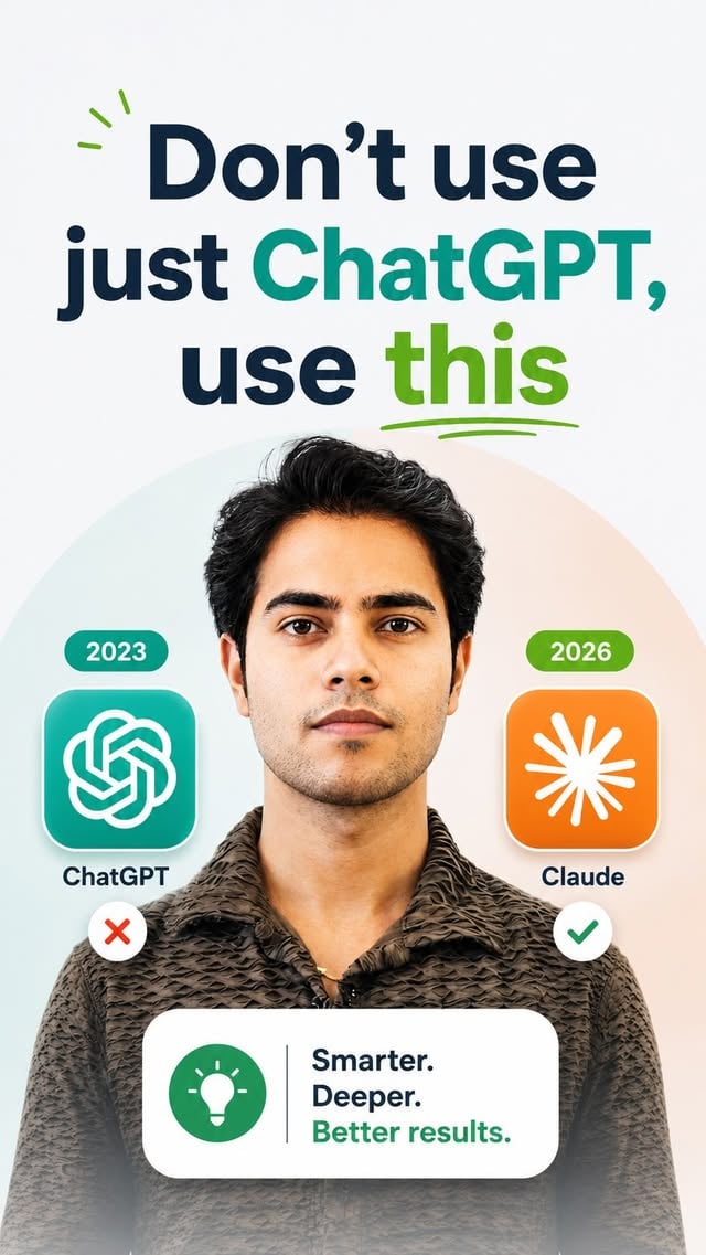 Comment “Al” and stay ahead in 2026 with these advance tools for your business ⬇️Don’t use “ONLY ChatGPT”.. use these specific icialp advanced Al tools instead #aivideos #aitools #claude #chatgpt #smallbusinesses by @officialpwnkumar