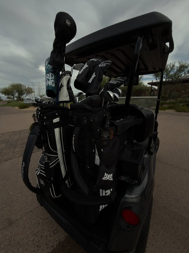 — sooo i started a thing! ⛳️ 

this past weekend was my first time ever actually playing on a course and i’m soooo into THIS!
thanks to my hubs for popping my golf cherry! LOL! 
oh, the fun we’re about to have! 😎✌🏾