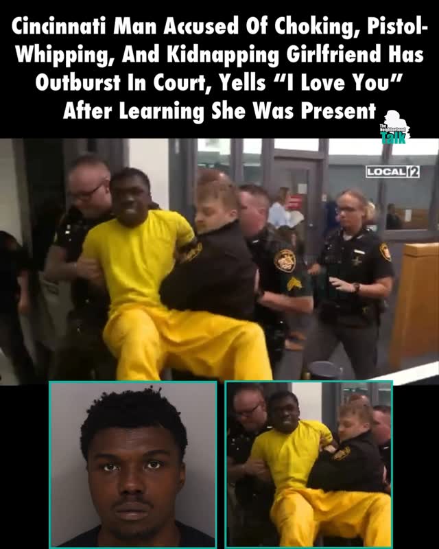 TNHT Staff: @hausofaaron__________________Neighbors, a Cincinnati court hearing took a turn after a man had an outburst in court.__________________Adamu Williams, 25, jolted from a wheelchair and shouted “I love you!” after learning his girlfriend was present in the courtroom. This prompted deputies to tackle him and remove him from the hearing.__________________Williams is facing 19 charges after being accused of punching, choking, and pistol-whipping his girlfriend after going through her phone. Investigators say he later forced her into a vehicle at gunpoint and drove around while threatening to kill her.__________________Authorities also allege Williams told the woman he was looking for a place to shoot her and fired gunshots after she managed to escape.__________________Days later, police said they were alerted to a driver on the freeway who was experiencing a psychiatric emergency and believed to be armed. Officers attempted a traffic stop, but the driver continued and the pursuit eventually ended after a crash.__________________The driver turned out to be Williams, who tried to flee on foot but was arrested shortly after. He was booked into jail, which led to the outburst in court. Thoughts? 😳🎥: @local12wkrc